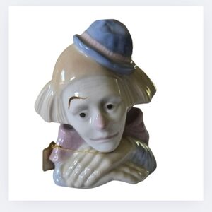 MEICO Sad Clown VINTAGE Paul Sebastian Porcelain Sad Clown Bust Figurine
